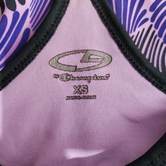 5/$25 Champion Sz XS Top Purple Adjustable Strap Athletic Workout Exercise - Picture 5 of 5